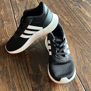 Boys black adidas slips ons 9K